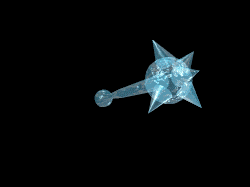 Gif animé fléau d'arme bleu